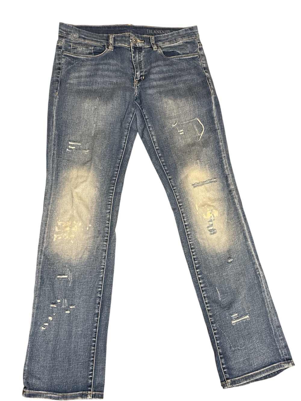Blank NYC Distressed Straight Leg Jeans Womens 29